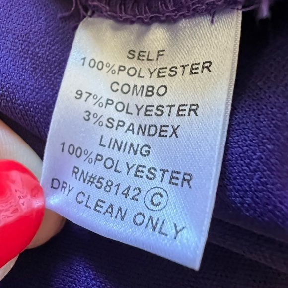 NWT London Times 16 Purple Sleeveless Formal Dress Wedding Cocktail Prom Party - Picture 9 of 10